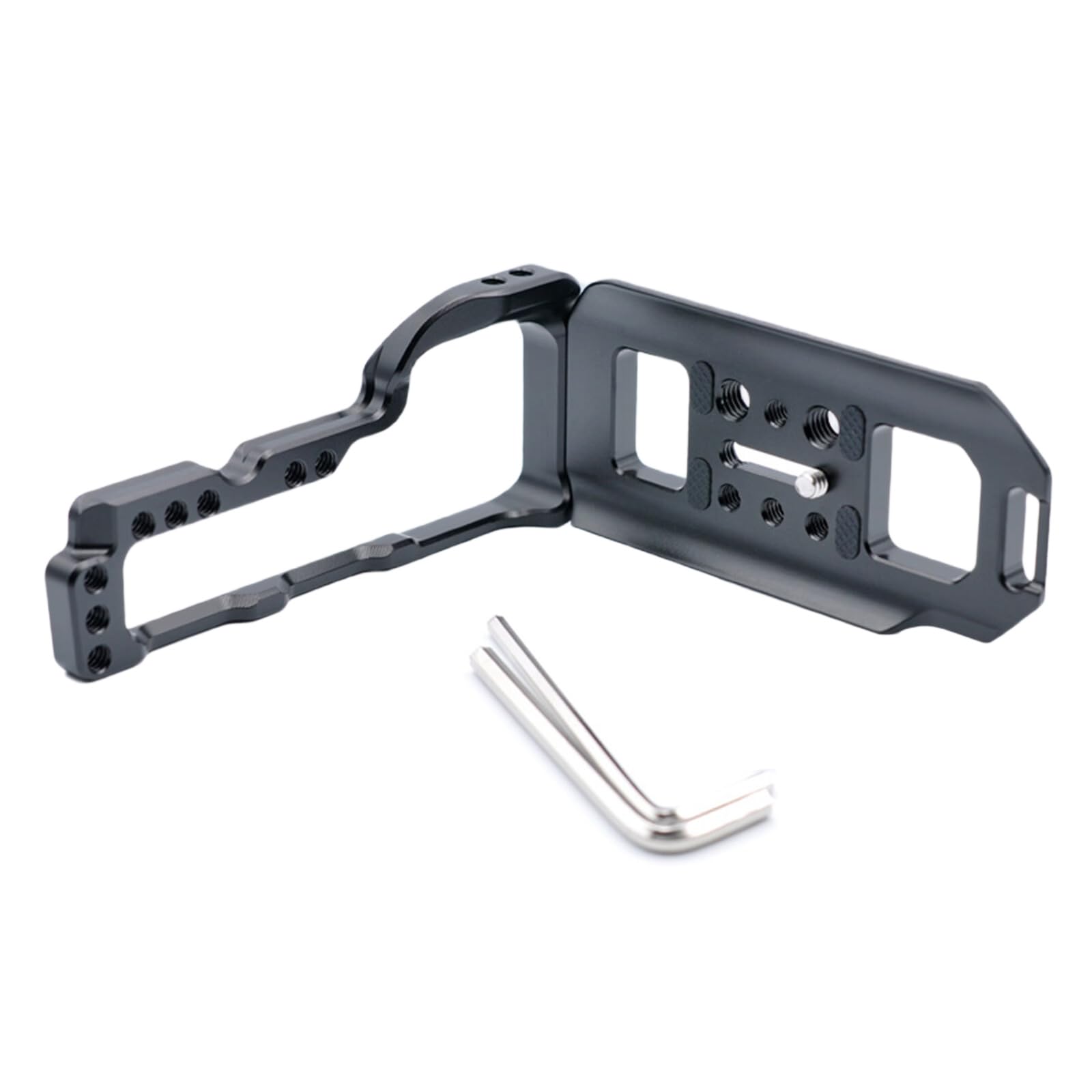 Universals Gabbia per fotocamera in lega di alluminio Piastra G a sgancio rapido per GFX100 Ergonomica per Studio Fotografia Gear Gabbia per fotocamera in lega di alluminio