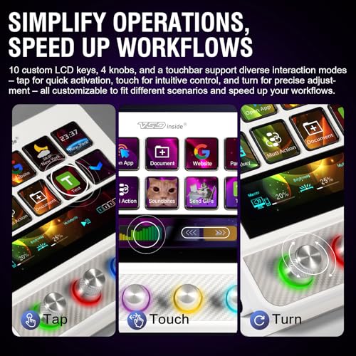 Image of Macro Pad, Streaming Deck Stream Controller Soundboard Keypad, Programmable Keys USB Shortcut Keyboard for Gamer Streamer, Audio Mixer for OBS, YouTube, Office Desk Setup, PC, Mac