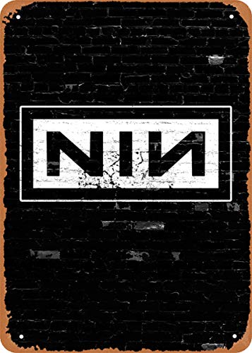 EICOCO Brand Music Nine inch Nails Plaque Poster Metal Tin Sign 8" x 12" Vintage Retro Wall Decor
