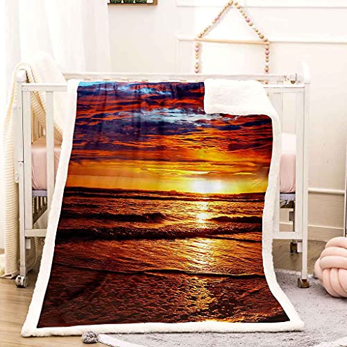 Couverture coucher de soleil rouge contre le froid pour des nuits douces - 3