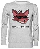 Qualité supérieure Capzy Foxy - Deal with It Gris Jersey Sudadera Unisexo Hombre Mujer Tamaño S Grey Unisex Jumper Size S
