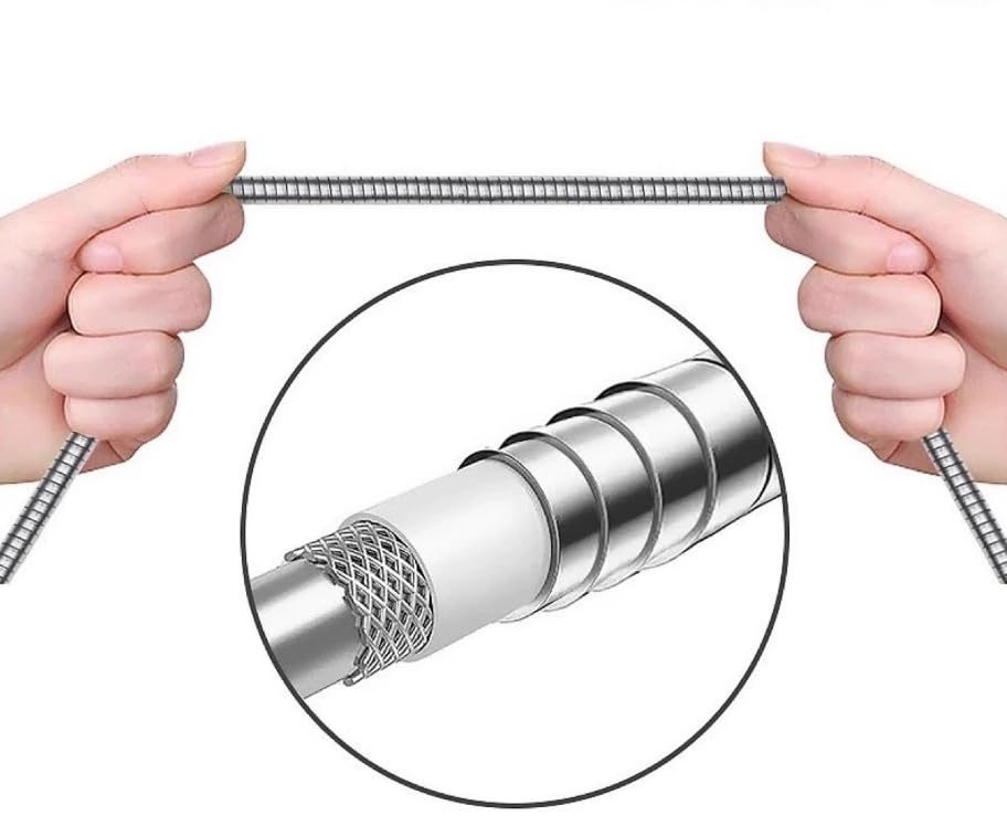 Accessonico Pet Chew Proof USB C Cable Indestructible Charging Cord Metal Braided Type C Fast Charger image 3