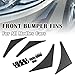 RYANSTAR Fit Front Bumper Lip Splitter Fins Body Spoiler Canards Valence Chin