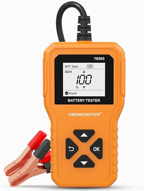 Car Battery Tester, 6V 12V 24V 100-2000 CCA Voltage Tester 2Ah-220Ah Internal Resistance Tester Accurate Digital Auto Battery Analyzer for Cars Trucks SUV ATV Boats Motorcycles Vehicle