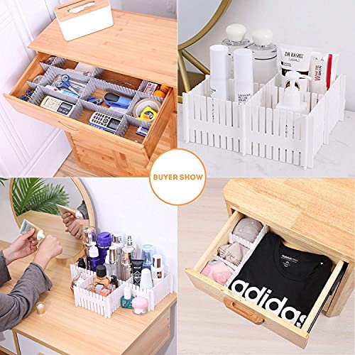 Bofoho Drawer Divider Adjustable Diy Storage Organizer Separator For Tidying Clutter Cutlery Makeup Clothes Of Dresses, Desk & Box In Kitchen Bathroom Bedroom Office (Cut At Will) (16 Pcs) #TOP2