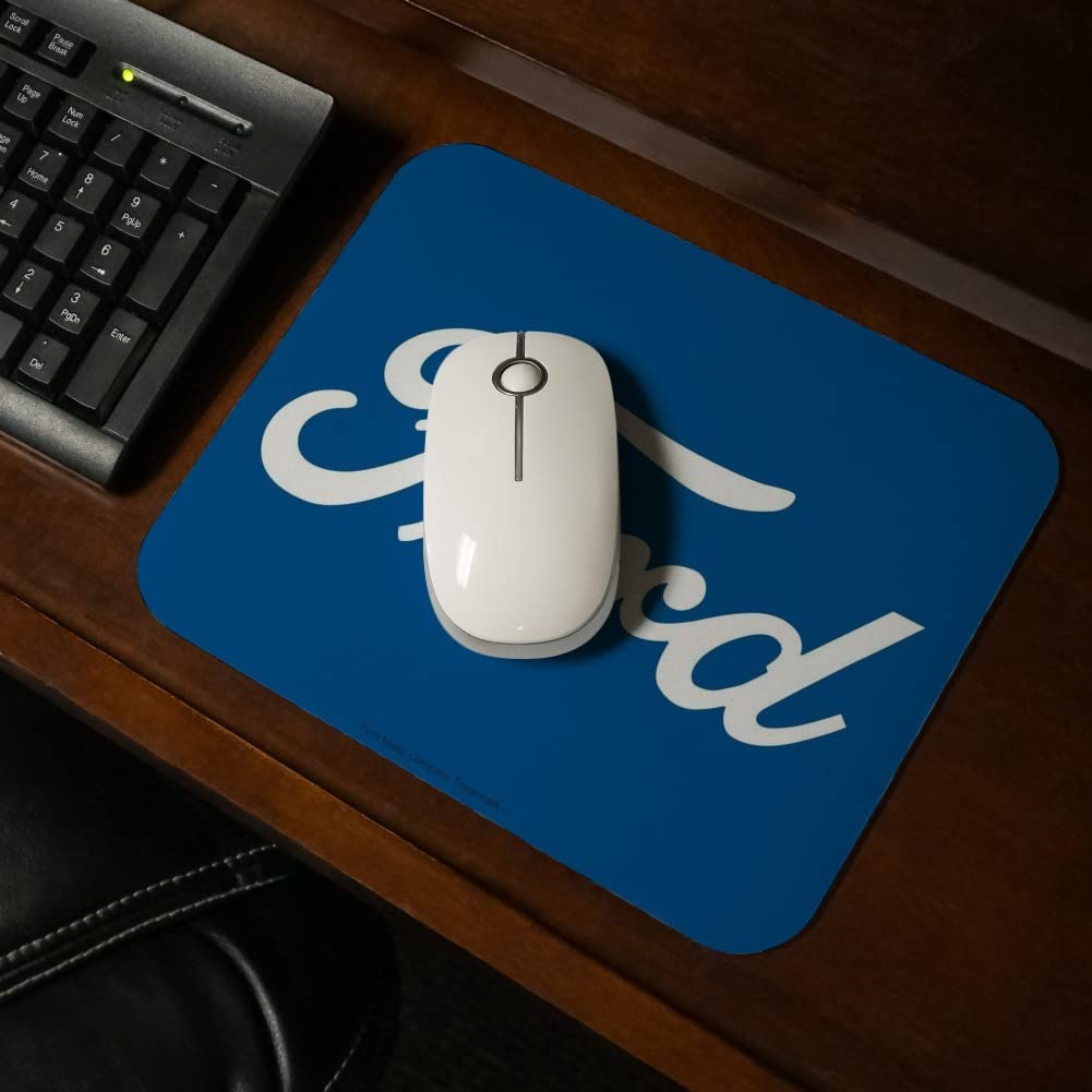 GRAPHICS & MORE Tappetino Per Mouse Ufficiale Ford - Logo Ford Classic Script - 23,6x19,8 Cm - Superficie Liscia E Base Antiscivolo