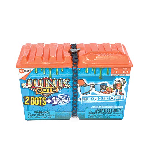 HEXBUG JUNKBOTS - Alley Dumpster Kit - Surprise Alien-Powered Construction Figures for Ages 5+ 24+ Pieces