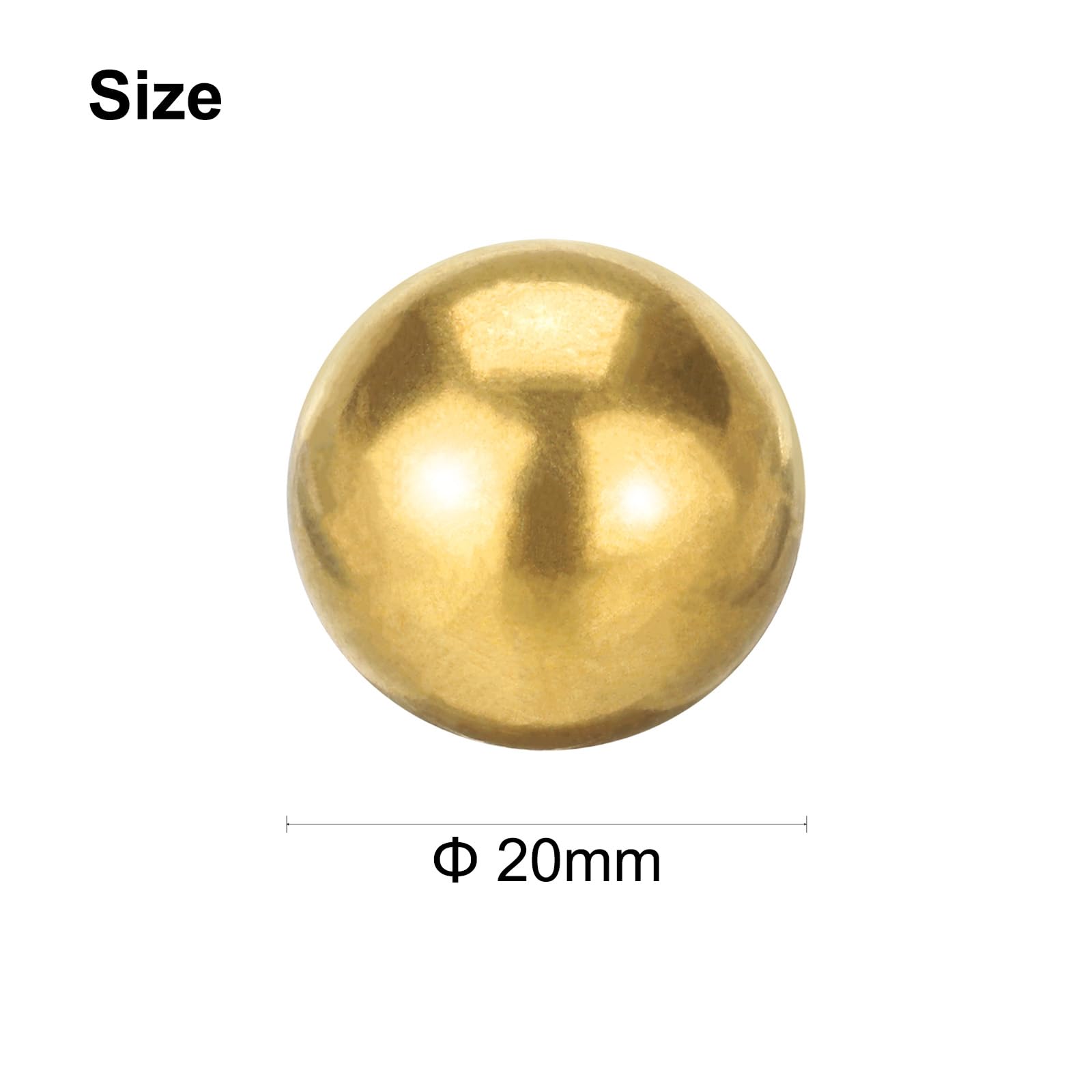 QUARKZMAN 2 Pz Sfere in Ottone Massiccio di Precisione da 20mm per Macchinari Industriali, Automotive e Fai da Te (Ottone H62)