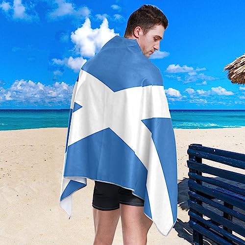 Dalzium Scotland Flag Beach Towel, Sand Free And Super Absorbent Bath Towels For Adult And Kids, Oversized Camping Towels Sports Towel For Yoga, Swimming, Beach, Gym, Spa #TOP2