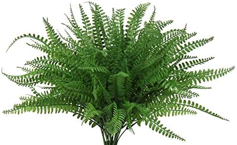 PLANT Artificial Boston Fern Bushes Fake Greenery Shrubs Branches for for Decor Home Indoor Outdoor Garden 4pcs