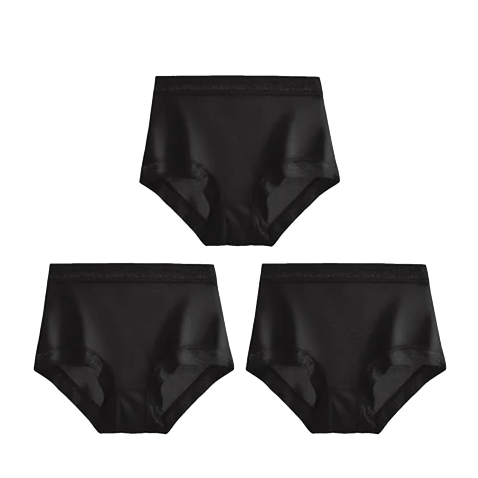 Biancheria intima da donna in seta, boxer corti per taglie forti, senza cuciture, confezione da 3