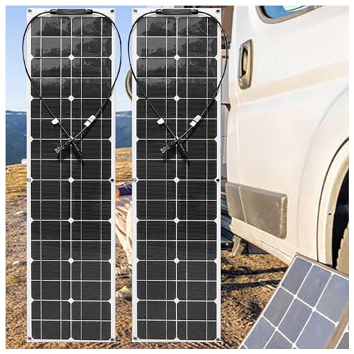 Kit pannelli solari monocristallini - Soluzione di alimentazione flessibile off-grid per camper, tenda, barca e campeggio marino
