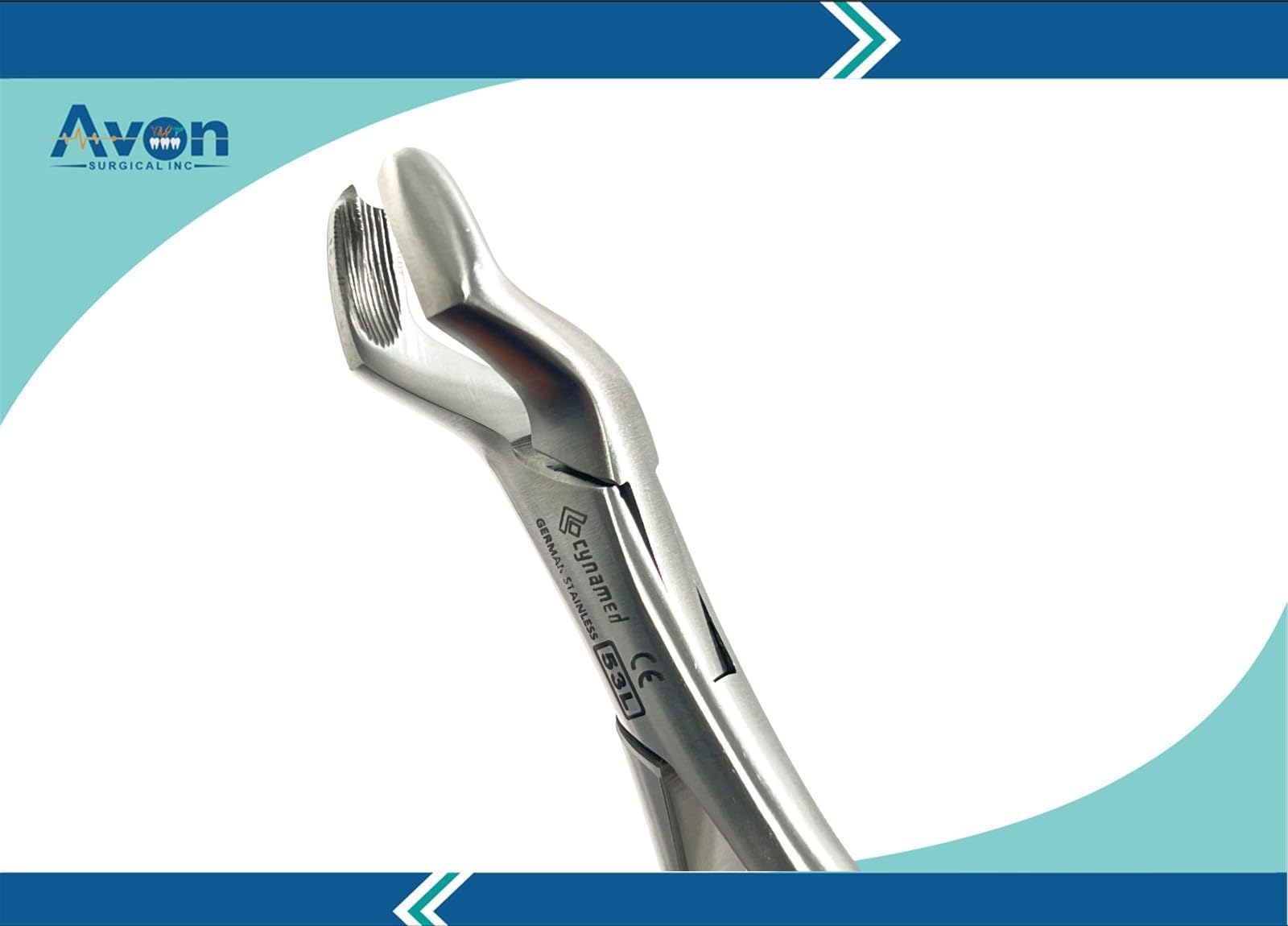 #53L Dental Tooth Extraction Forceps Pliers Upper 1st and 2nd Molars, Offset Angle Pointed Extracting Premium Forceps German Stainless CE