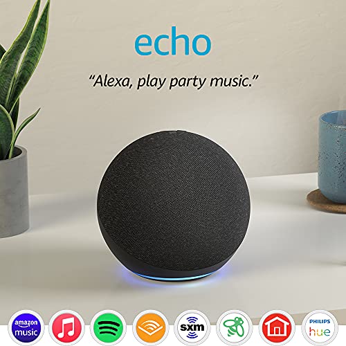 Amazon Echo (newest model), Alexa speaker with premium sound, Ide...