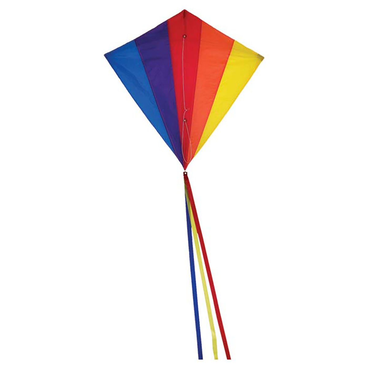 In the Breeze Rainbow Diamond 30 Inch Kite - Single Line - Ripstop Fabric - Includes Kite Line and Bag - Great Entry Level Kite,Rainbow Classic,30" W x 30" H,1003