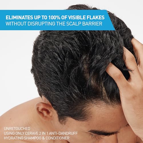 Image of CeraVe 2 In 1 Hydrating Anti Dandruff Shampoo And Conditioner, 1% Pyrithione Zinc Dandruff Treatment, Color Safe & Sulfate Free Shampoo And Conditioner, Helps Eliminate Dandruff & Relieve Itchy Scalp