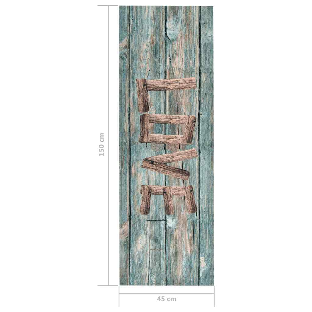 Alfombra de cocina lavable antideslizante Love 45 x 150 cm