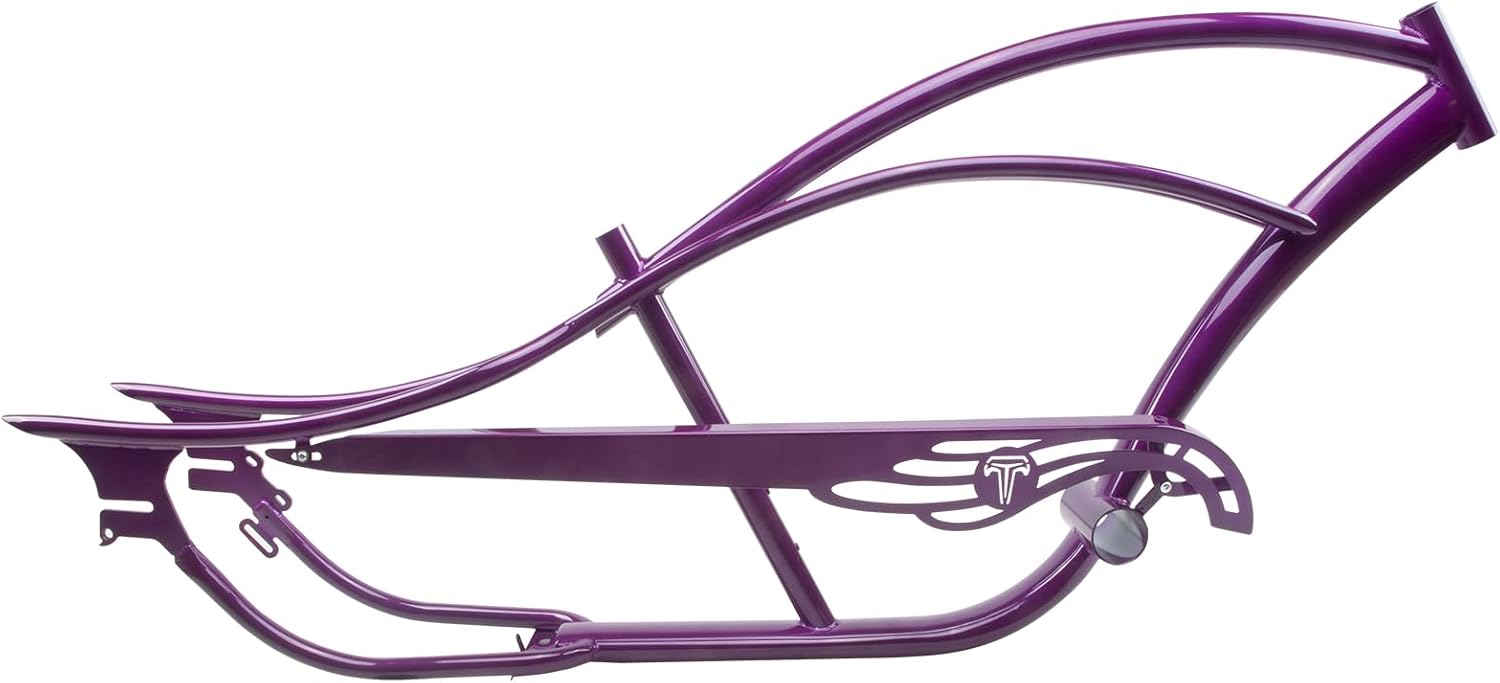 Tracer Bronco Pro 26-in Stretch Cruiser Bike Frame,Hi-Ten Steel Frmae Suitable for Coast Brakes, Disc Brakes&7-Speed Braking Systems