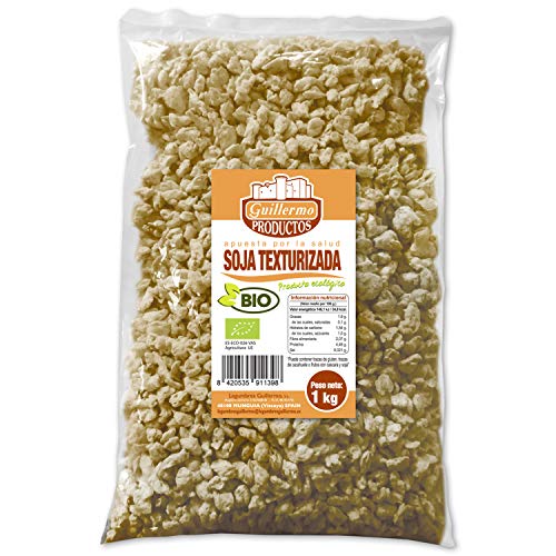 Guillermo | Soja texturizada BIO - Paquete 1 kg. | 100% ecológica | Alto contenido en proteínas | Perfecta para dietas veganas o vegetarianas