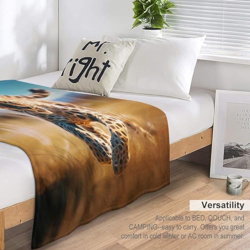 Couverture luxe motif léopard impression 3D en flanelle haut de gamme - 7
