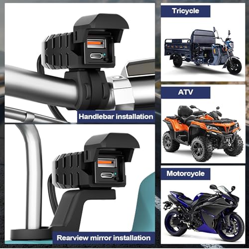 Cargador USB para moto rápido con tapa resistente e instalación sencilla 4