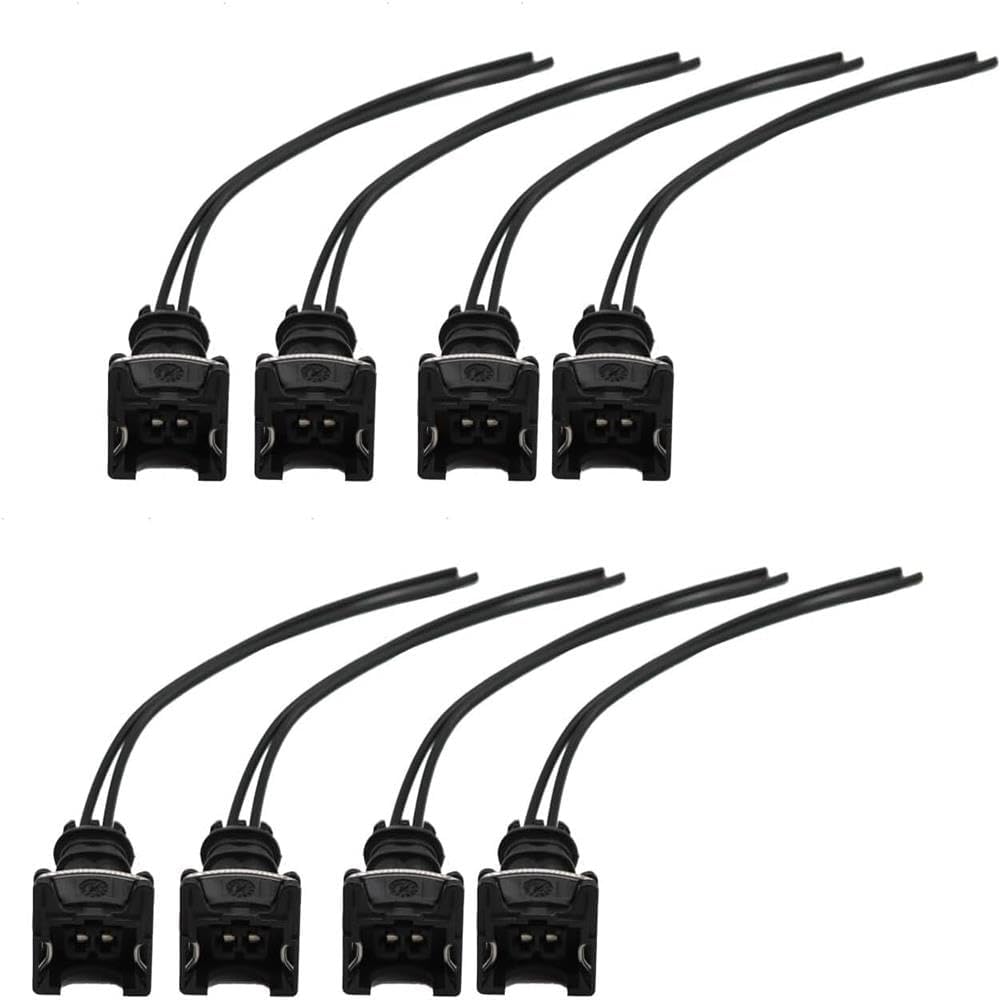 8* Fuel Injector Connector Wiring Plugs Clips for EV1 OBD1 Pigtail Cut & Splice OEM-Compatible Replacement Part