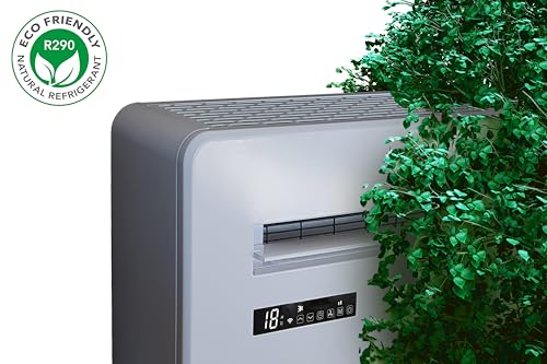 AirExchange- Wand- Monoblock- Klimaanlage- Wärmepumpe- INVERTER, 4- in- 1 Klimaanlage ohne Außengerät, Heizen, Kühlen, Entfeuchten, Reinigen, 12.000 BTU, bis 80 m², R290, WEIß-8