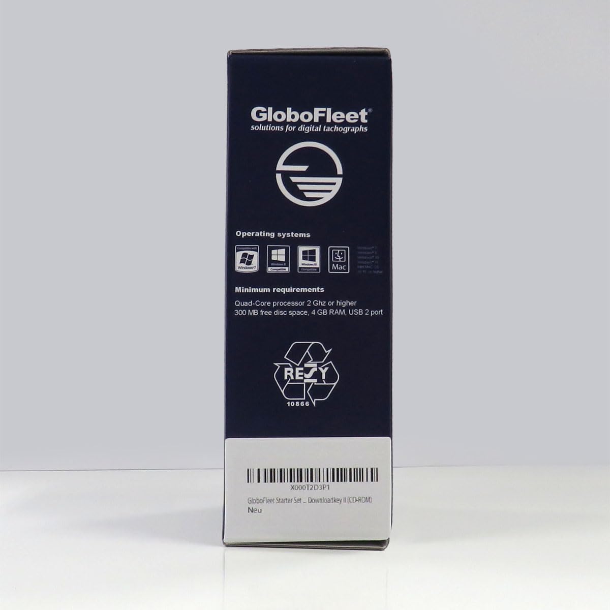 GloboFleet Starter Set Optimal DK II für kleinere und mittlere Unternehmen zum auslesen, auswerten und archivieren der Fahrerkarte, Chipkartenleser und 8GB Downloadkey II (USB Key) DTCO 4.1 ready