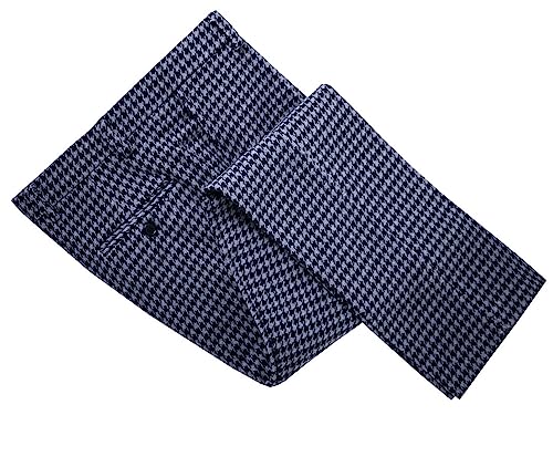 Men's Dress Pants Stretch Tweed Plaid Trousers Regular Fit Slacks