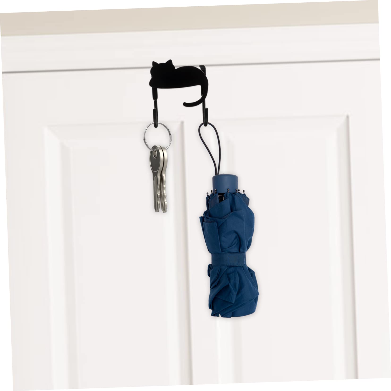 VASDEV Crochet de Porte Cintre en métal Porte-Serviettes de Porte d'armoire Crochets décoratifs Crochets muraux Crochet pour vêtements Crochets pour Manteaux de Chat Noir Porte arrière CR