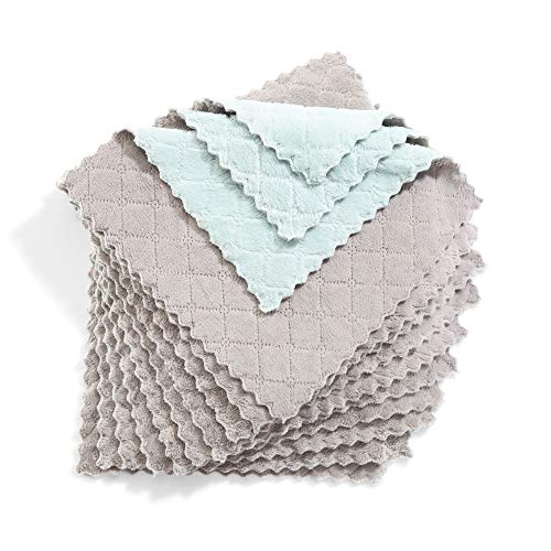 Hypermotion Microfiber Cleaning Cloth, Kitchen Towels, Double-Sided Microfiber Towel Lint