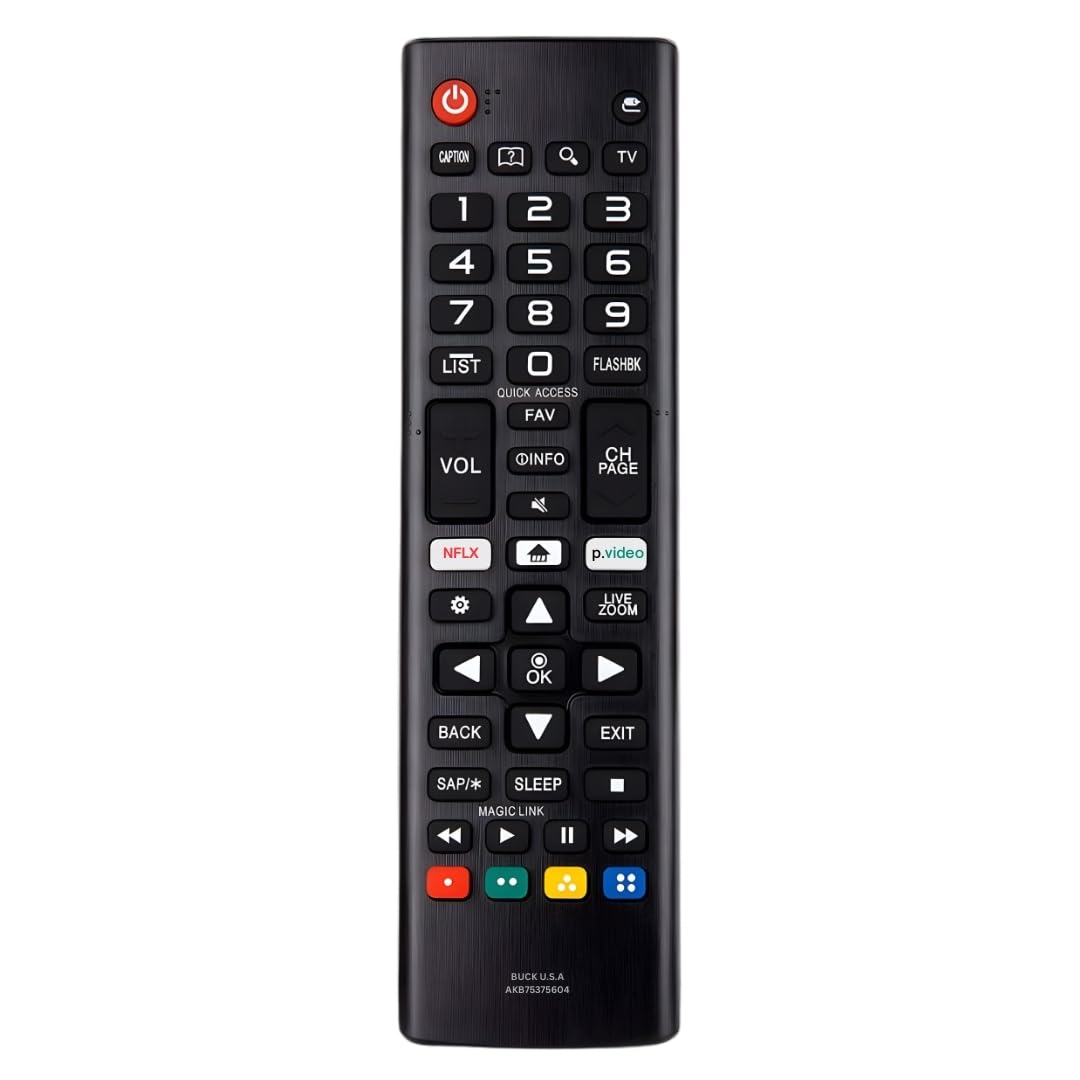 AKB75375604 LG TV Remote Control Replacement for Smart TV - Easy Setup Remote, Streaming Shortcuts - Works with LG 4K, UHD, LED, OLED Smart HDTV