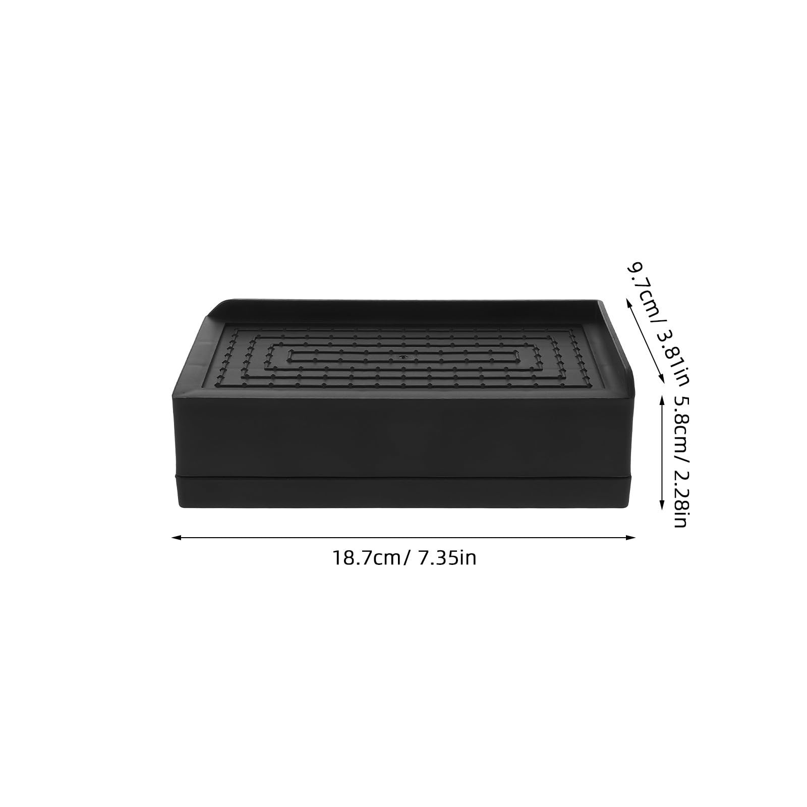 Elevadores de Cama Ajustables de Plástico y TPU Negro para Muebles Instalación Fácil y Uso Versátil, Paquete de 4 Piezas para Camas y Mesas en Apartamentos Pequeños