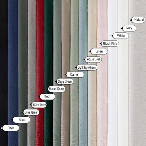 Chyhomenyc Christmas Red Curtains 96 Inch Length 2 Panels, Faux Linen Textured Airy Light Filtering Soft Privacy Farmhouse Curtain Drapes for Living Room Bedroom, 40Wx96L Inch, Set of 2 by Chyhomenyc - Used condition - Image 9