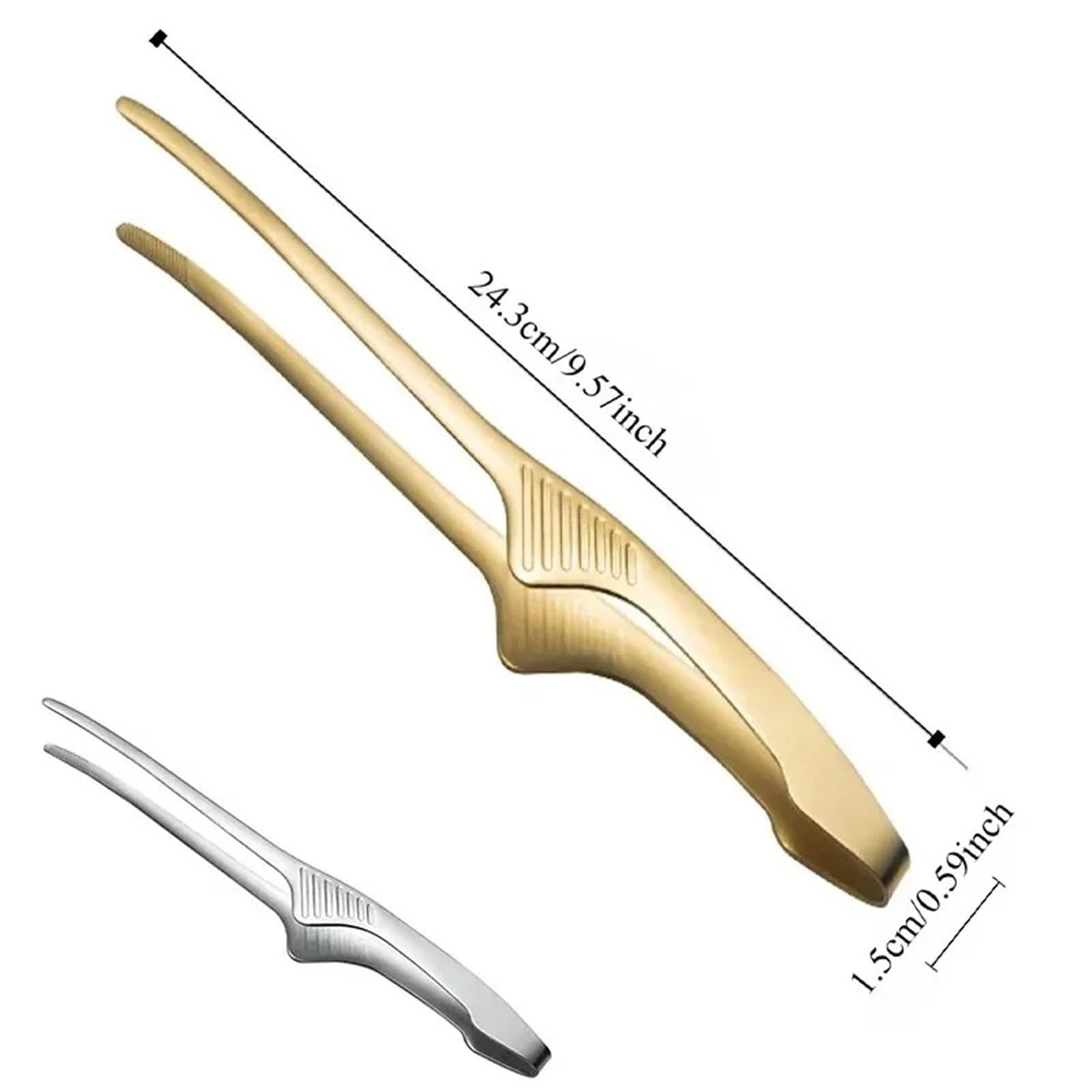 Pinzas para barbacoa, Pinzas de cocina acero inoxidable Multicolor Antideslizante Resistente al calor(Rose Gold)