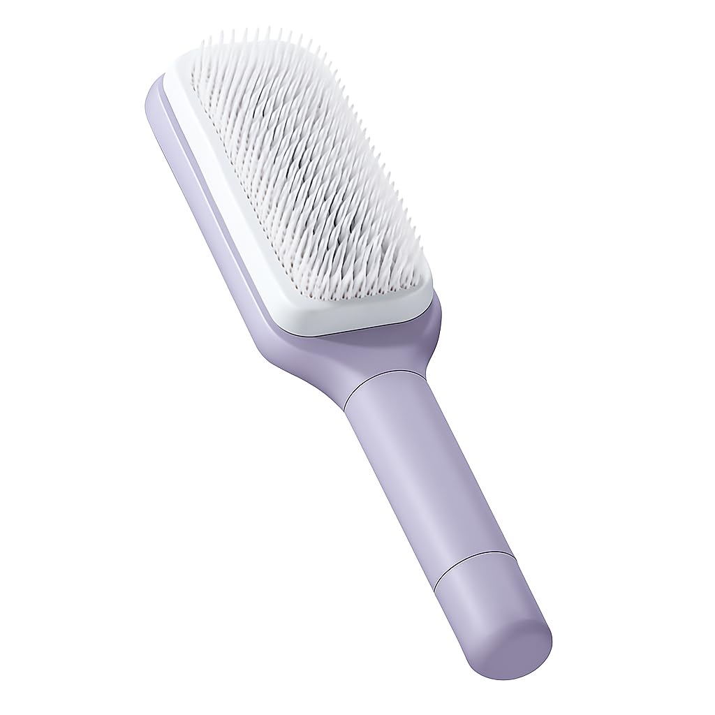 COMBELLE Self Cleaning Hair Brush for Women & Kids – Detangler Hair Brush Comb for Wet or Dry Hair – Anti-Static Hairbrush Women Love – Gentle Scalp Massage Comb Brush for All Hair Types.-image-17