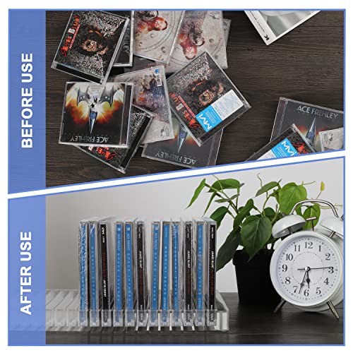 Eayoyae Cd Case Holder,Standard Acrylic Cd Storage Stand, Organizers Cd Racks Holds 25Pcs Jewel Case #TOP4