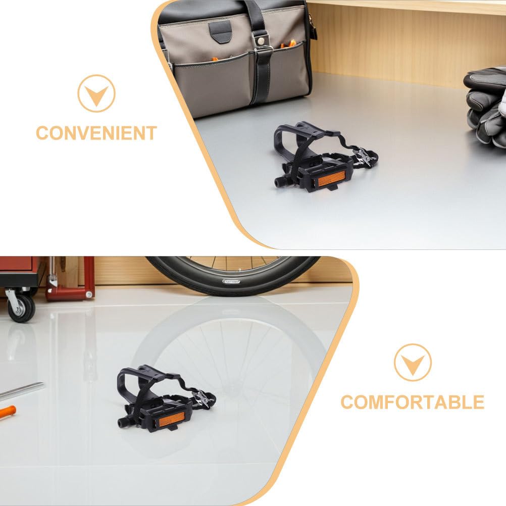 TOYANDONA 2 Pares Correas Reutilizables para Pedales De Bicicleta con Cierre De Contacto para Ciclismo Al Aire Entrenamiento Gimnasio