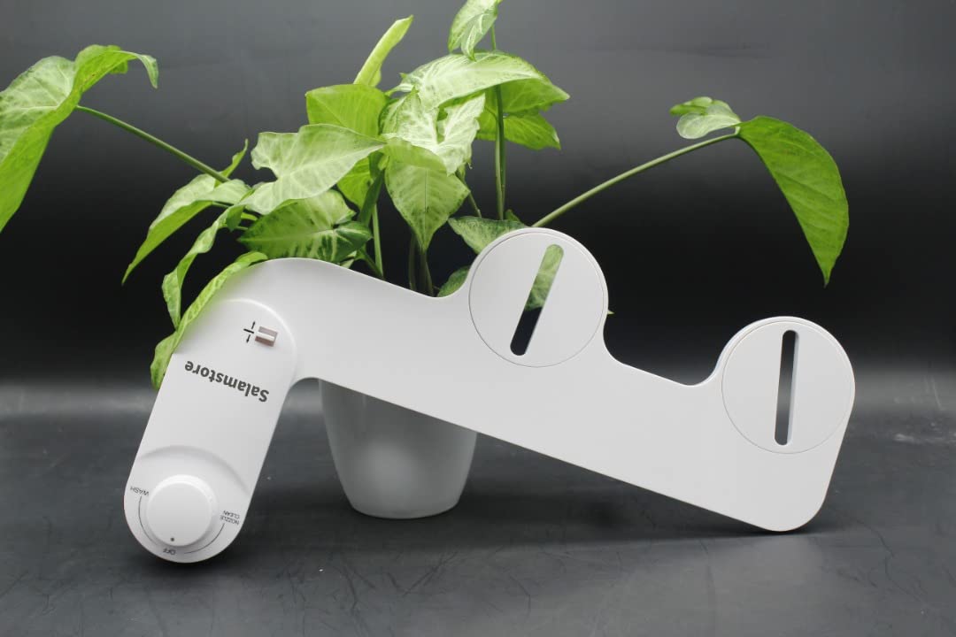 SalamstoreStylish Bidet Attachment For Toilet, A Self Cleaning Water Sprayer, Angle Control & Easy Home Installation (White)