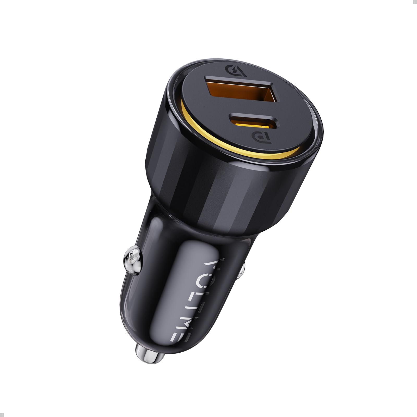 VOLTME USB C Accendisigari 48W 2 in 1 Nero, Caricabatterie Auto Accendisigari Auto 48W, Caricatore Rapido USB C PD/QC 3.0 Presa Accendisigari Compatibile con telefono, tablet, Pixel, Samsung S22/S23
