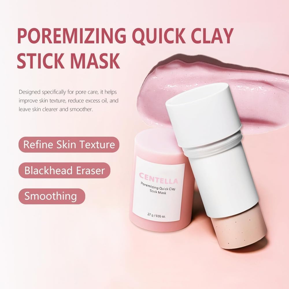 Stick Maschera all'Argilla e Centella Asiatica: Nutrimento Profondo, Riparazione Lenitiva, Controllo del e Idratazione — Rimuove Efficacemente i Punti Neri; Adatto a Tutti i Tipi di Pelle.