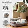 MEWOOFUN Cat Couch Bed for Indoor Cats, Washable Small Dog Beds for Medium Small Dogs & Cats up to 25 lbs, Fluffy Pet Beds with Non-Slip Bottom, 26×19×13 Inch (Grey) - Image 4