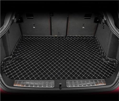 KCBHSH Tapis De Coffre pour BMW X3 G01 2018-2023, Protection Intérieure De Voiture, Tapis De Coffre Imperméable À Bords Relevés Protection De Cargaison Tapis(Noir-Beige)
