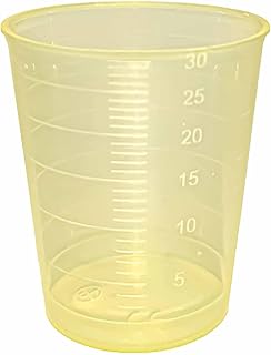 Vasos medicinales desechables, 80 unidades, 30 ml, color amarillo