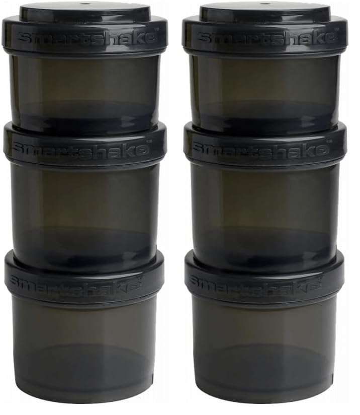 Smartshake Revive Storage shaker 550 ml noir pour le sport et le bureau en lot de 2