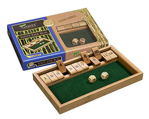Philos 3271 - Shut The Box 12er, Bambus, Green Games, Würfelspiel, Klappenspiel Cover