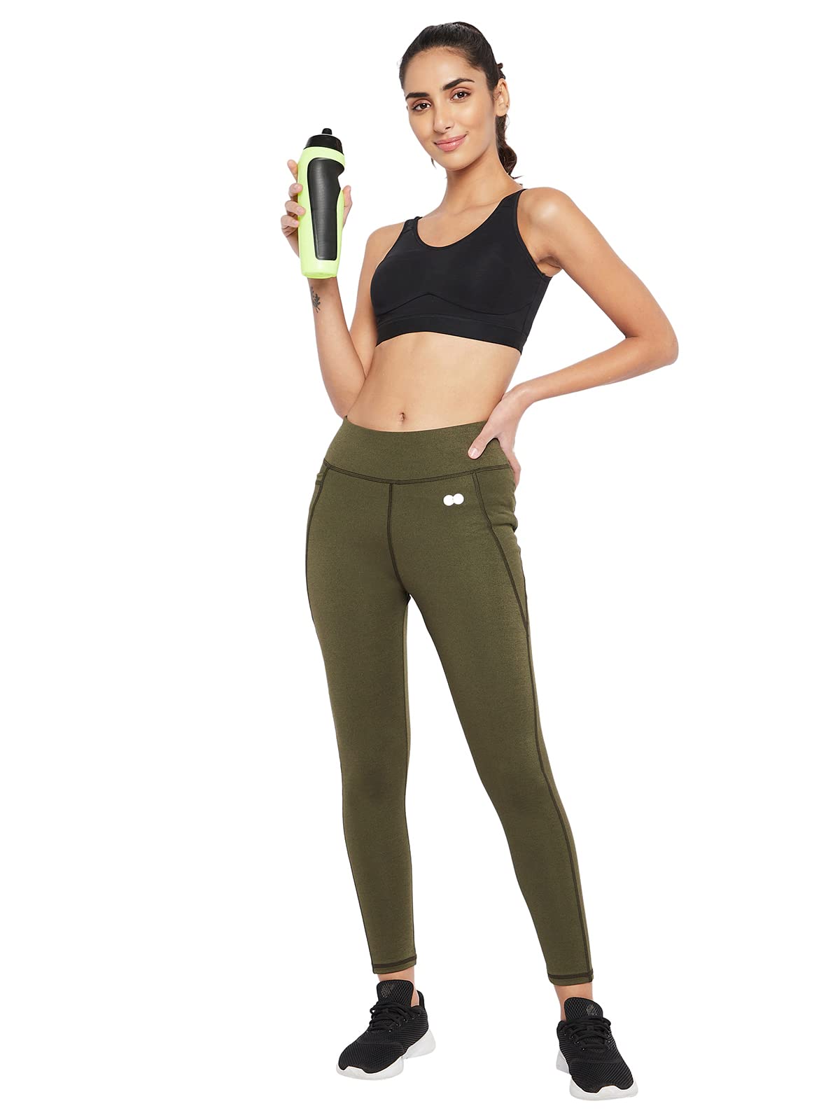 clovia Women's Snug Fit High-Rise Active Tights-picture-17