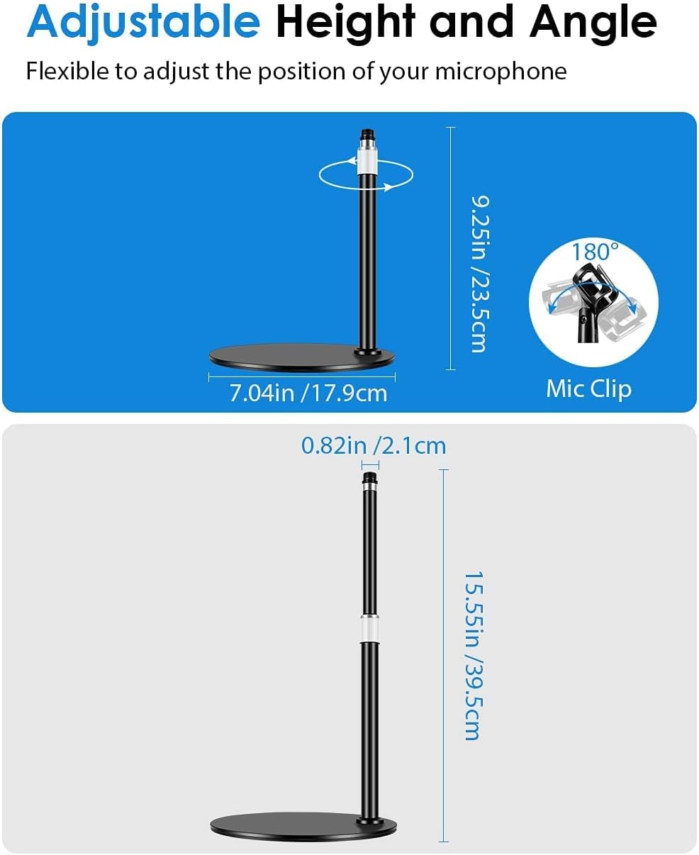 Multi Microphone Holder + Desk Microphone Stand