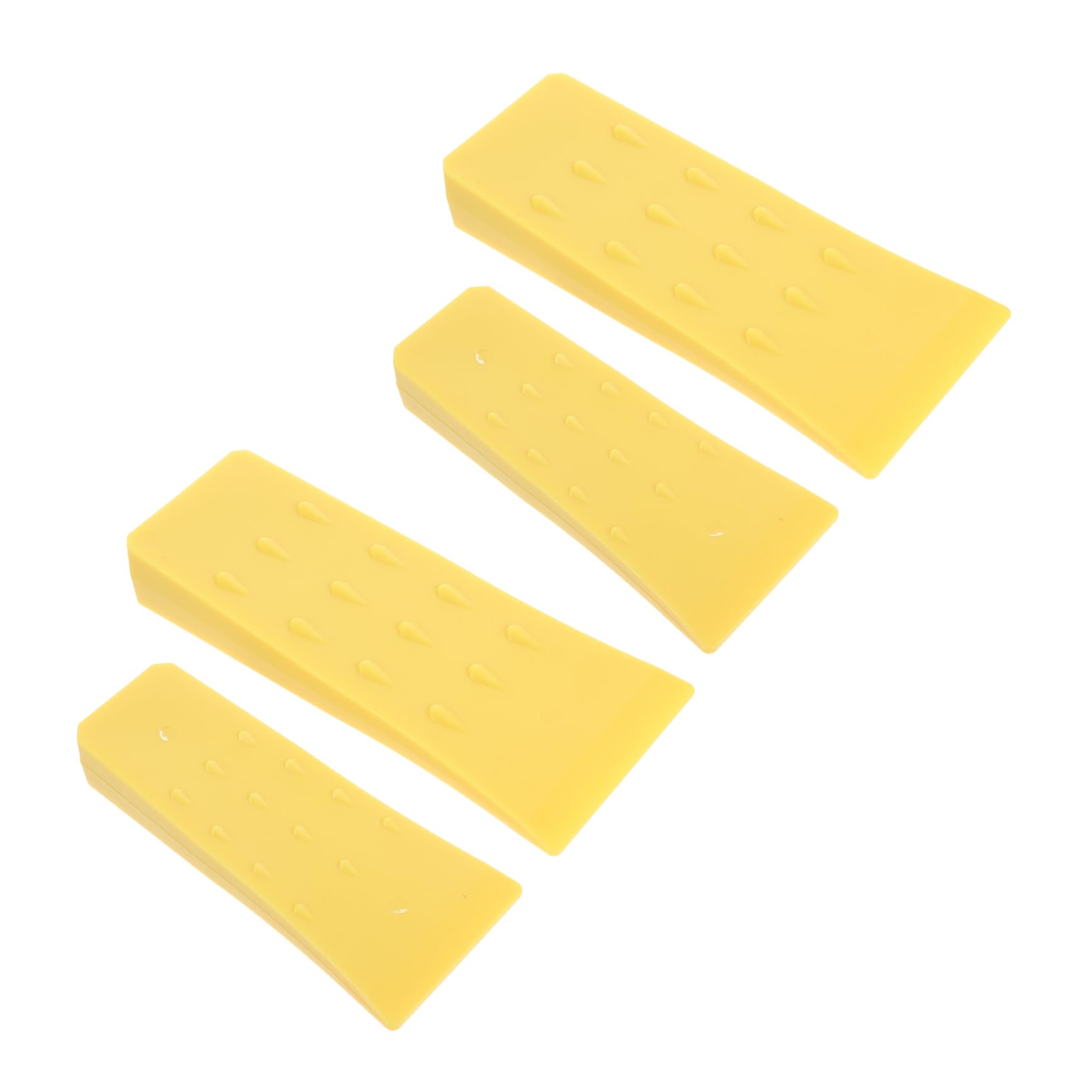 Lot De 4 Cales De Bûcheron en Plastique Jaune pour Abattage D'Arbres Coupe Hachage Fendage Carrées pour Outil D'Exploitation Forestière