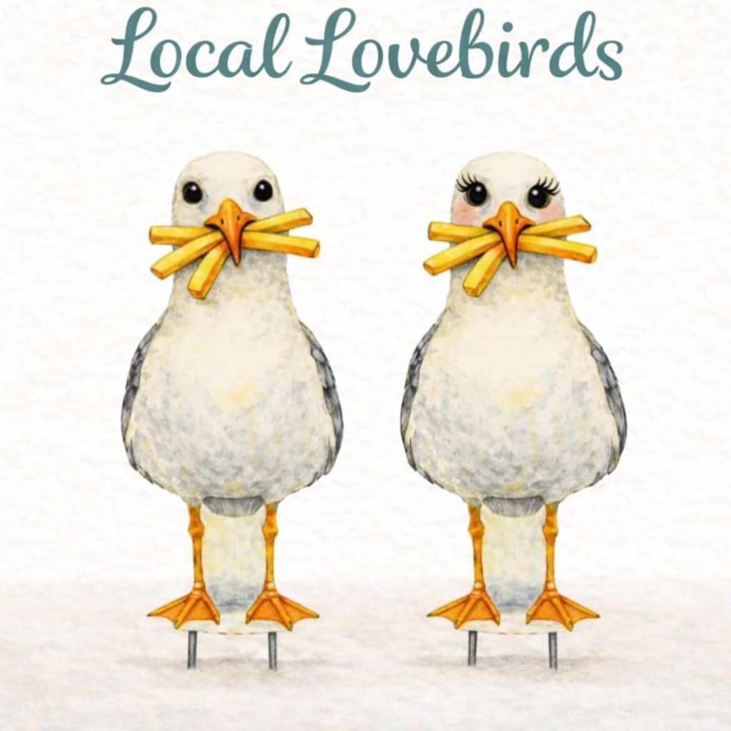 JennyGems Sully and Sally Seagulls - The Local Lovebirds Yard and Garden Signs, Weather Resistant